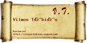 Vilmos Tóbiás névjegykártya