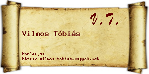 Vilmos Tóbiás névjegykártya